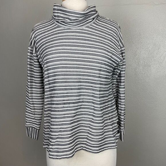 Talbots Black & White Cowl Neck Sweater size Large - Picture 1 of 9